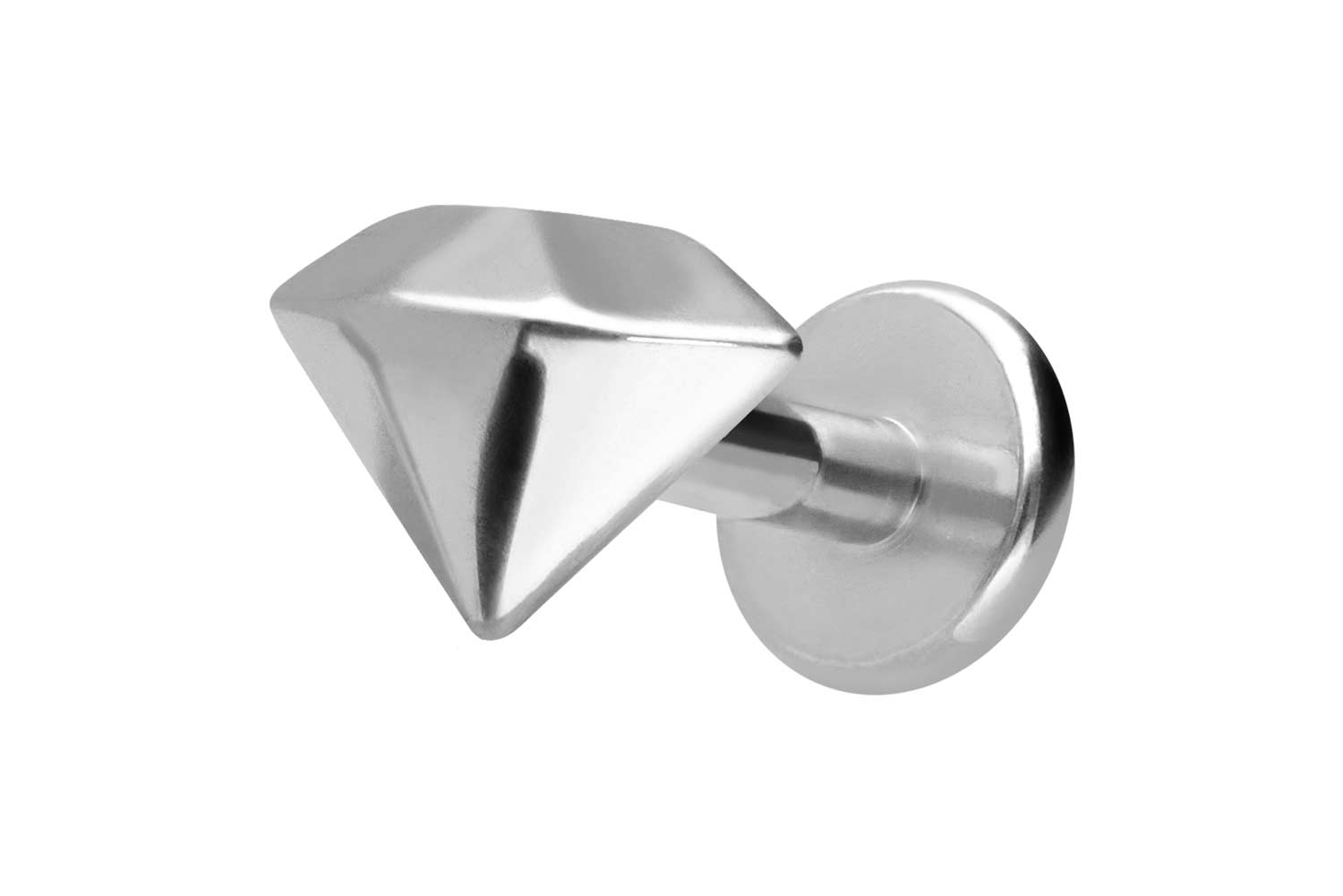 Titan Labret Piercing mit Innengewinde DIAMANT